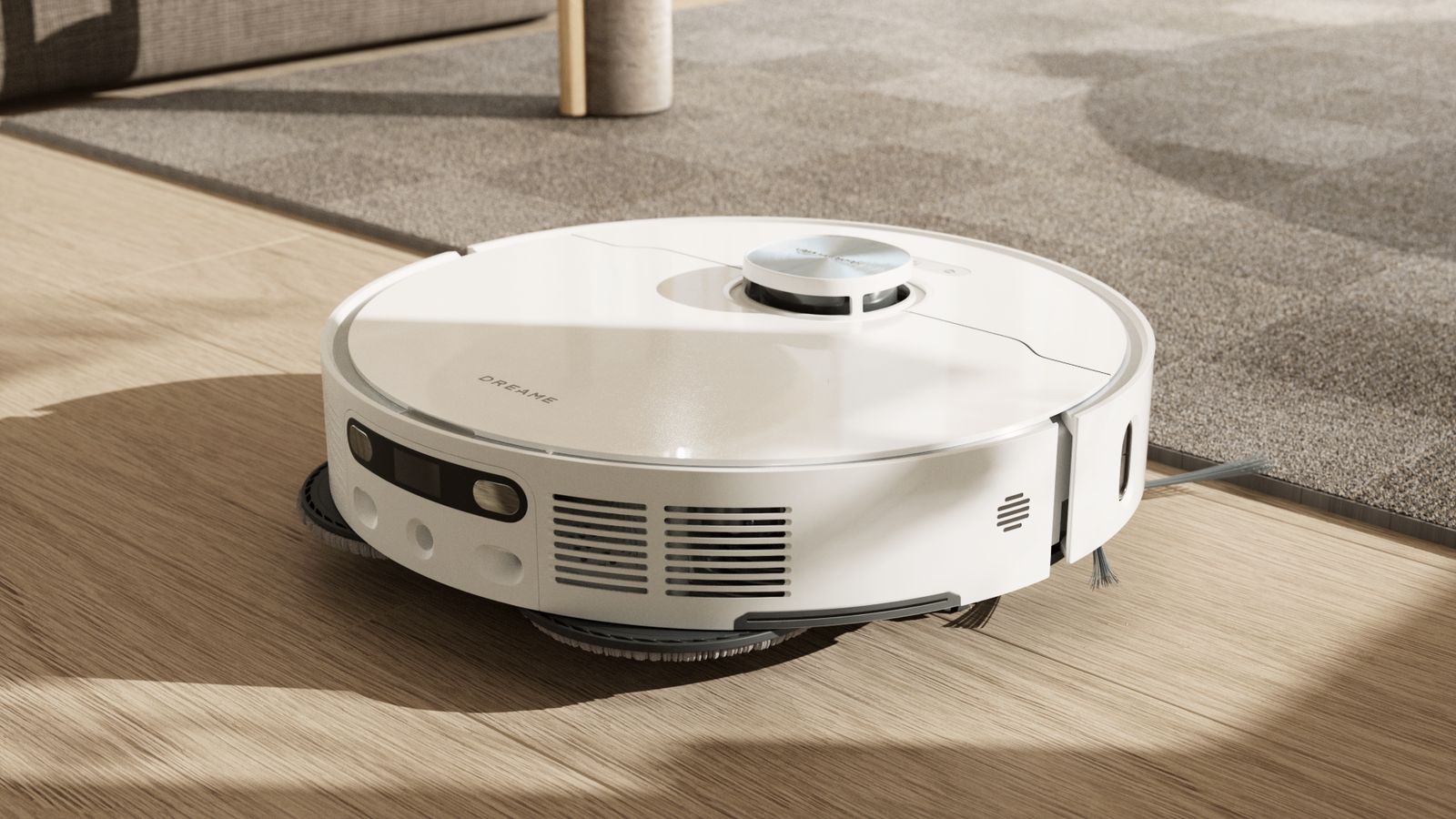 Dreame robot vacuum automatically detecting carpeted surfaces and maximizing suction power for deeper clean