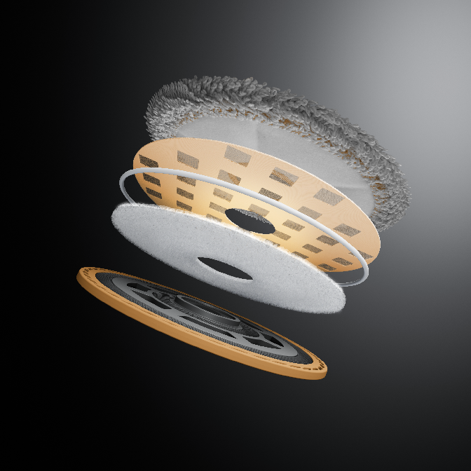 Dreame Matrix10 Ultra exploded view of a thermal mop pad