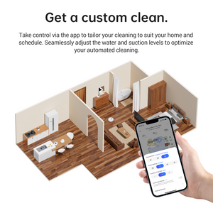 Custom cleaning settings for Dreame L10s Ultra via smartphone app.