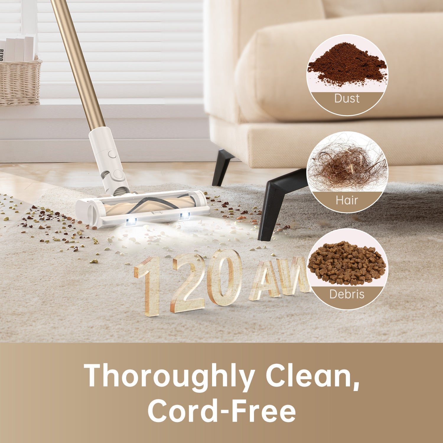 Dreame R10 Cordless Stick Vacuum | 120AW Suction, 60min Runtime ...