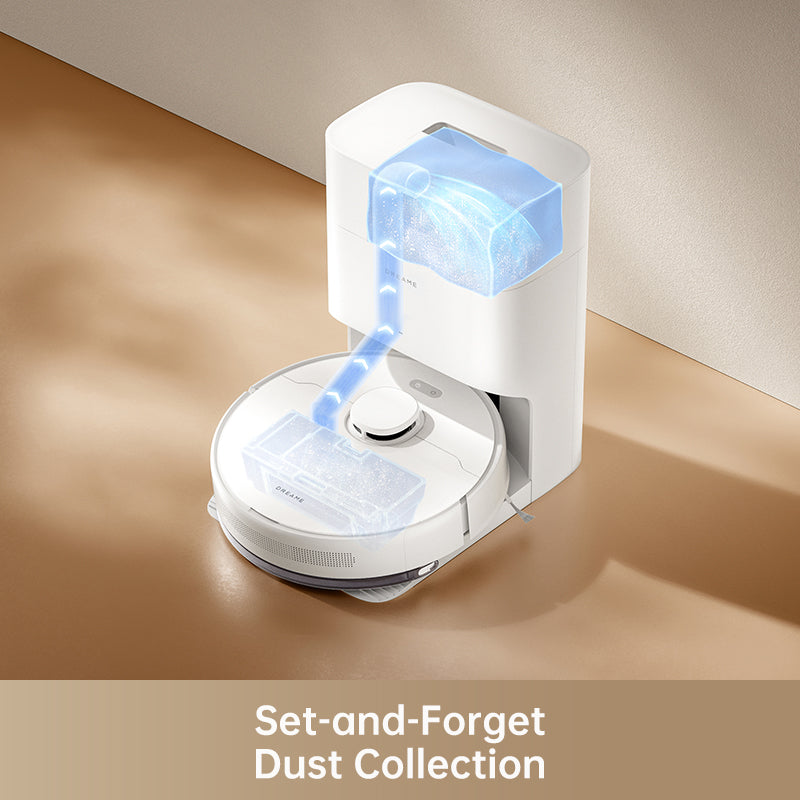 Dreame D10 Plus Gen 2 Robot Vacuum with automatic dust collection feature.