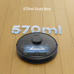 Load image into Gallery viewer, Dreame D9 Max Gen 2 Robot Vacuum with 570ml dust box capacity on hardwood floor.
