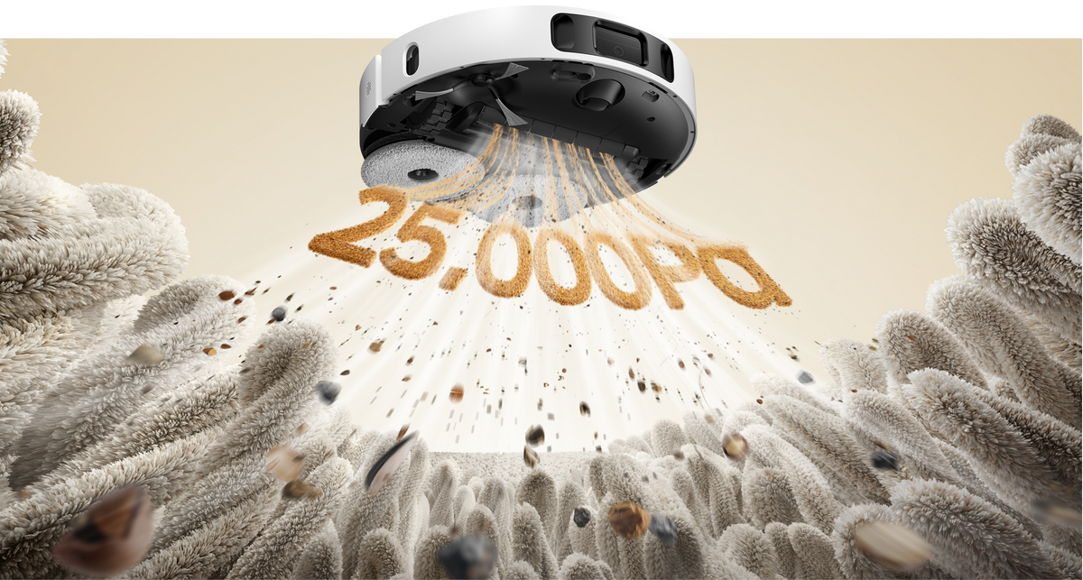 25,000Pa Suction for a Deeper Clean
