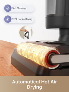 Dreame H12 Pro: Automatic hot air drying with self-cleaning roller brush