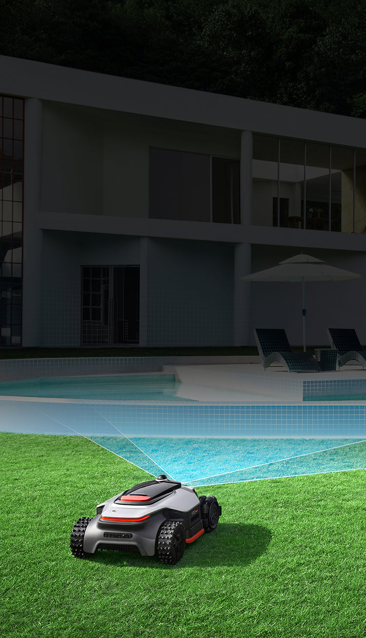 Robotic mower navigation and yard mapping visual