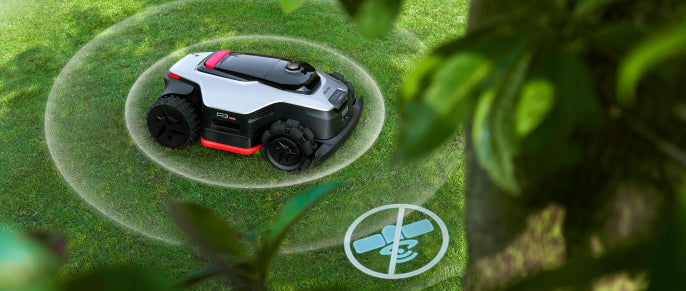 Wire-free robotic mower setup and yard mapping scenario