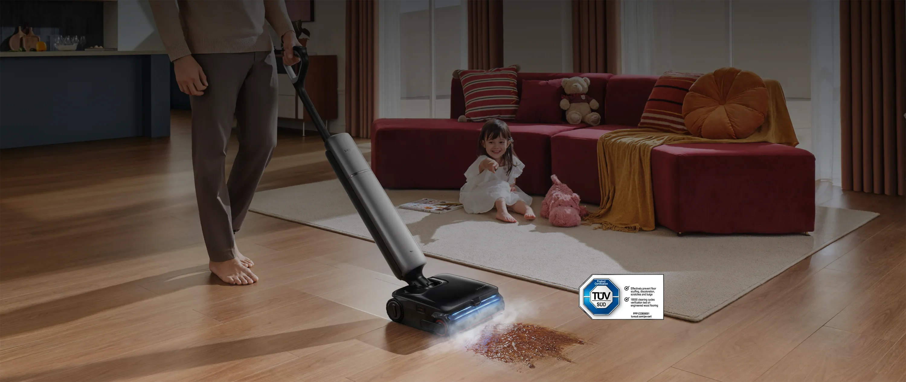 Pure Steam — Safe for Crawling Babies and Furry Cuddles.