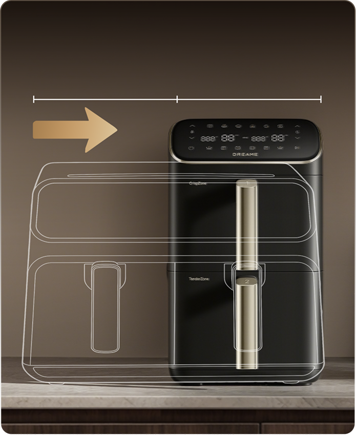 10 QT Dual-Zone Capacity