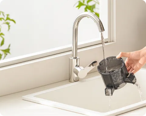 SJ30 quick-release and dishwasher-safe cleaning